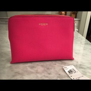 Brand New Never used Coach large cosmetic clutch
